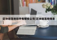 区块链落地软件有哪些公司[区块链落地场景]